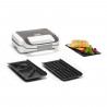 TEFAL Appareil a croque, Puissance 850 W, Plaques gaufre et croque extra-larges, Rangement vertical, Snack XL SW701110