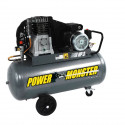 MECAFER Compresseur 100 L 3HP Bicylindre courroie  10 bars Semi Pro PowerMonster