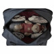 Baby on board - saca a langer- week end team smoke-sac de voyage bébé   - gris chiné détails cuir bordeaux et noir sac grand …