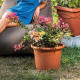 DEROMA Pot de fleurs rond Day R cotto - Coloris terre rouge - 40cm