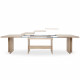 Table a manger extensible 8-12 personnes - Classique - Décor chene sonoma - ANCONA - L 160-310 x l 90 cm