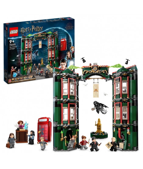 LEGO 76403 Harry Potter Le Ministere de la Magie, 12 Minifigurines et une Fonction de Transformation, Idée de Cadeau