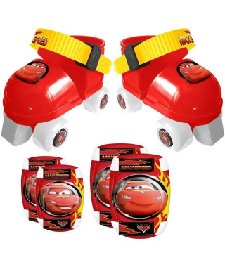 Patins a Roulettes ajustables 23 a 27 et Protections - Disney - CARS - Garçon - A partir de 3 ans