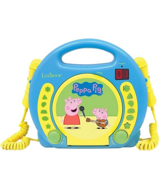 Lecteur CD Karaoké Peppa Pig avec 2 microphones - LEXIBOOK