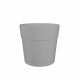 Pot a fleurs et plantes rond CAPRI LARGE - Plastique - Réservoir d'eau - diametre 40 cm - Gris clair - ARTEVASI