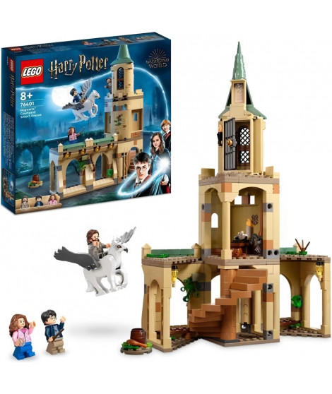 LEGO 76401 Harry Potter La Cour de Poudlard : le Sauvetage de Sirius, Jouet et Figurine d'Hippogriffe avec Château Fort et Balai