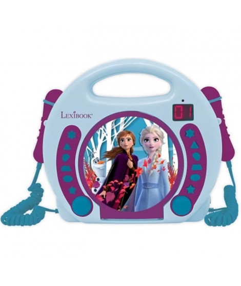 Lecteur CD portable avec 2 microphones La Reine des Neiges - LEXIBOOK