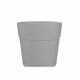 Pot a fleurs et plantes rond CAPRI LARGE - Plastique - Réservoir d'eau - diametre 35 cm - Gris clair - ARTEVASI