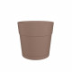 Pot a fleurs et plantes rond CAPRI LARGE - Plastique - Réservoir d'eau - diametre 40 cm - Taupe - ARTEVASI