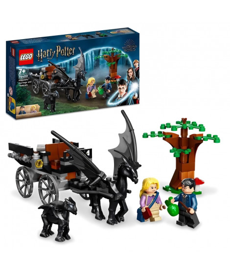 LEGO 76400 Harry Potter La Diligence et les Sombrals de Poudlard, Jouet et Minifigurine de Chevaux et de Caleche des 7 ans