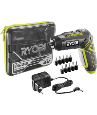 Tournevis sans fil RYOBI 4V 1.3Ah - 2 vitesses 5 accessoires R4SDP-L13T