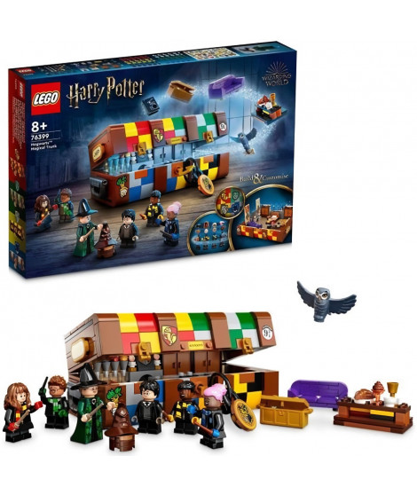 LEGO 76399 Harry Potter La Malle Magique De Poudlard, Jouet Personnalisable, Création d'Accessoire et Personnages, Enfants 8 Ans