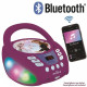 Lecteur CD Bluetooth La Reine des Neiges avec Effets Lumineux - LEXIBOOK - Transportable - Karaoké - Bleu