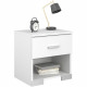 Chambre complete enfant 3 pieces ZODIAC - Lit + chevet + bureau - Décor blanc mat - PARISOT