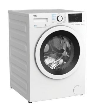 Lave-linge séchant BEKO HWD7527WW - 7 / 5 kg - Induction - Tambour Aquawave - 1200 tours/min - Blanc