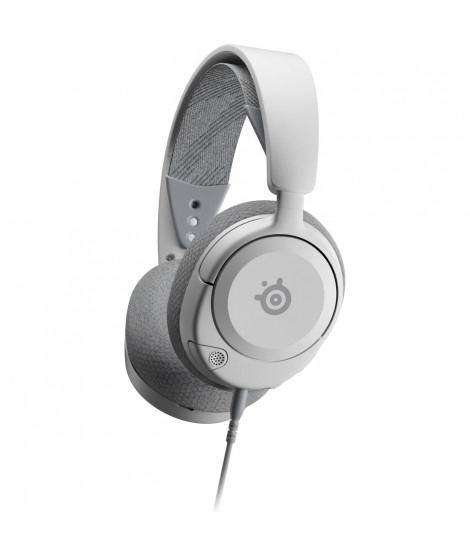 Casque-Micro Gaming STEELSERIES Arctis Nova 1P White - Filaire - Multiplateforme - Blanc / Gris