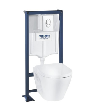 WC encastré GROHE - Céramique - Réservoir 9L - Abattant frein de chute - Blanc alpin