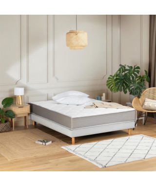 DEKO DREAM Matelas Magnifique - 140 x 190 cm - Ressorts ensachés et mémoire de forme - 5 zones de confort - 22 cm - Ferme