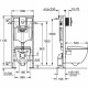 WC encastré GROHE - Céramique - Réservoir 9L - Abattant frein de chute - Blanc alpin