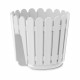 PoeTIC - Pot balustrade Landhaus 30 blanc - Ø29,5 x 26,5 cm avec vis de fixation