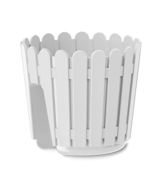 PoeTIC - Pot balustrade Landhaus 30 blanc - Ø29,5 x 26,5 cm avec vis de fixation