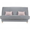 COMFORT BULTEX Clic clac 3 places - Tissu gris - Made in France - L 192 x P 95 x H 101 - MONA