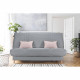 COMFORT BULTEX Clic clac 3 places - Tissu gris - Made in France - L 192 x P 95 x H 101 - MONA