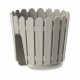 PoeTIC - Pot balustrade Landhaus 30 gris soie - Ø29,5 x 26,5 cm avec vis de fixation