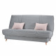 COMFORT BULTEX Clic clac 3 places - Tissu gris - Made in France - L 192 x P 95 x H 101 - MONA