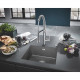 GROHE Evier composite K700U 533 x 457 mm Gris granite 31654AT0