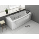 Baignoire Balnéo - Pack Luxe - 185x90x68cm - Appuie-tete - Systeme Air Bubble - LED - Cascade d'eau