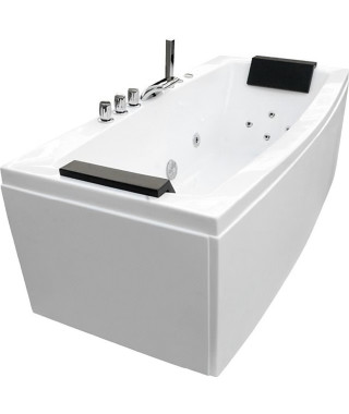 Baignoire balneo - BALNEO - 170x80x68cm - LED - Jets - Robinetterie incluse