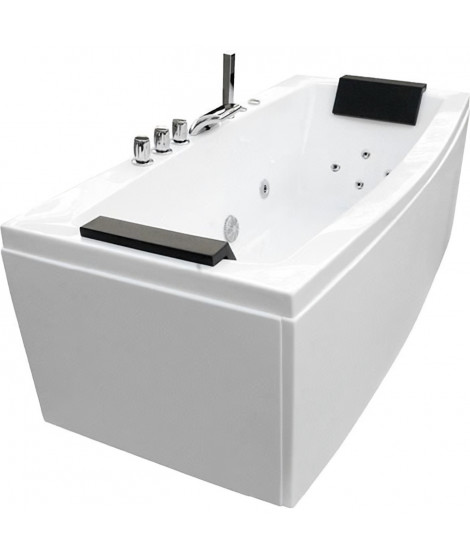 Baignoire balneo - BALNEO - 170x80x68cm - LED - Jets - Robinetterie incluse