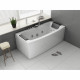 Baignoire balneo - BALNEO - 170x80x68cm - LED - Jets - Robinetterie incluse