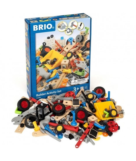 BRIO Builder - 34588 - Coffret Activité Builder - 211 pieces - Jeu de construction STEM - Sans pile - Créations libres ou gui…
