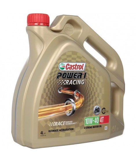 CASTROL Huile-Additif Power 1 Racing 4T - Synthetique / 10W40 / 4L