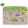 VTECH - Play Green - Mon Premier Puzzle Interactif des Animaux - Jouet Bois FSC