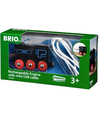Brio World Locomotive Rechargeable  - Accessoire lumineux Circuit de train en bois - Ravensburger - Mixte des 3 ans - 33599