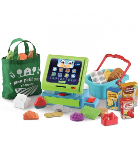 VTECH - 1,2,3 Imite-Moi - Caisse Enregistreuse Interactive Maxi Shopping - Jouet d'Imitation Enfant