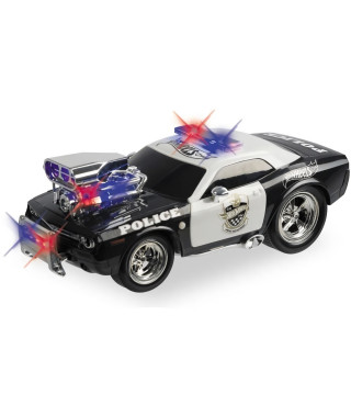 MONDO MOTORS - Véhicule radiocommandé - Sons et lumieres - Hot Wheels Police Pursuit - Voiture de police - 28cm