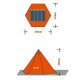 Tente tipi - 4 personnes - SURPASS - SURPTTIPI01G - Gris