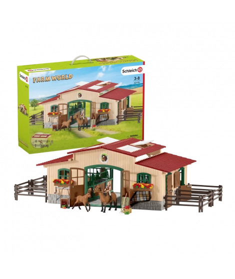 SCHLEICH - Ecurie avec chevaux  - 42195 - Gamme Farm World