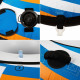 Bouée tractée SURPASS - 1 personne - Diametre ø125cm - Charge max 77kg - Nylon, PVC - Bleu, orange