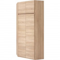 ACADEMICA Armoire d'angle - Décor chene sonoma - Contemporain - Chambre - L 80,5 cm