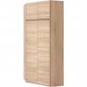 ACADEMICA Armoire d'angle - Décor chene sonoma - Contemporain - Chambre - L 80,5 cm