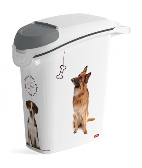 CURVER Conteneur a croquettes pour chien 10 kg - 23L - Love Pets