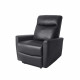 Fauteuil relax électrique - JESS - Cuir et simili noir - 82x97x98cm