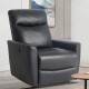 Fauteuil relax électrique - JESS - Cuir et simili noir - 82x97x98cm