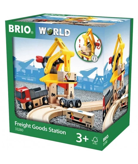 Brio World Grue de Chargement de Marchandises - Accessoire pour circuit de train en bois - Ravensburger - Mixte des 3 ans - 3…