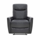 Fauteuil relax électrique - JESS - Cuir et simili noir - 82x97x98cm